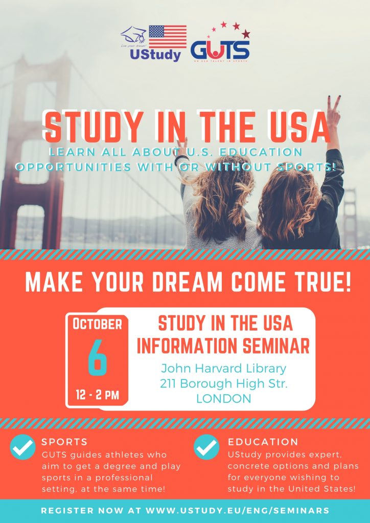 UStudy - Studying in the USA - Information seminar, London, UK - www.ustudy.eu/eng